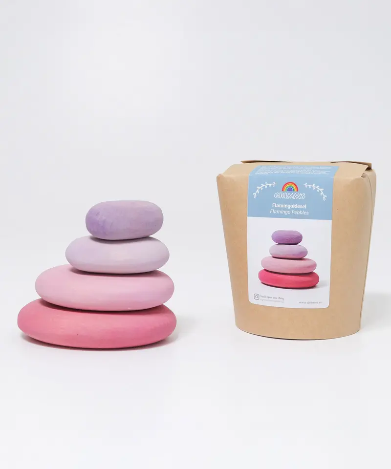 Grimm's Flamingo Pebbles Building Set 2