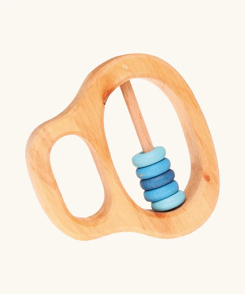 Grimm's Grasping Toy With 5 Blue Rings 1