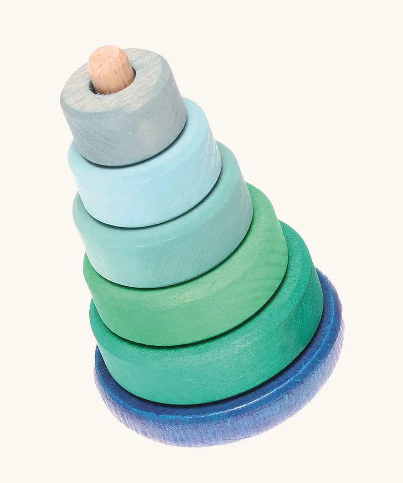 Grimm's Green & Blue Wobble Stacking Tower 1