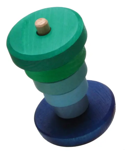 Grimm's Green & Blue Wobble Stacking Tower 2
