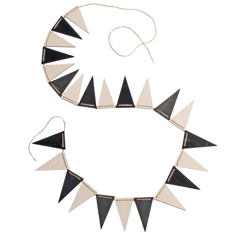 Grimm's Monochrome Pennant Banner Bunting 1