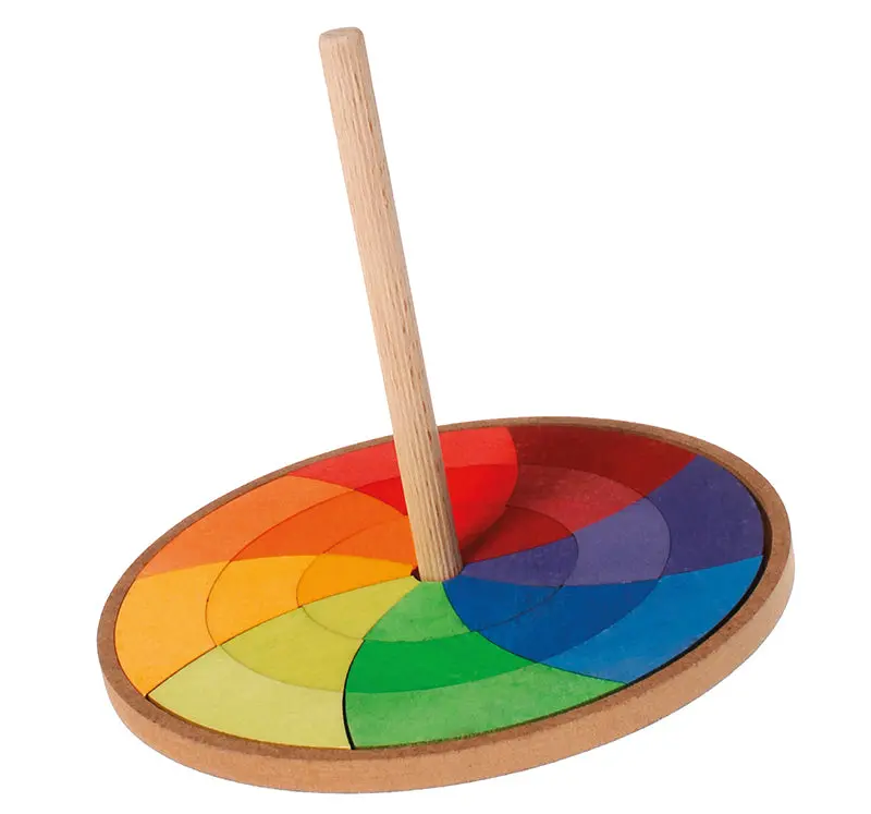 Grimm's Rainbow Hand Spinning Top 1