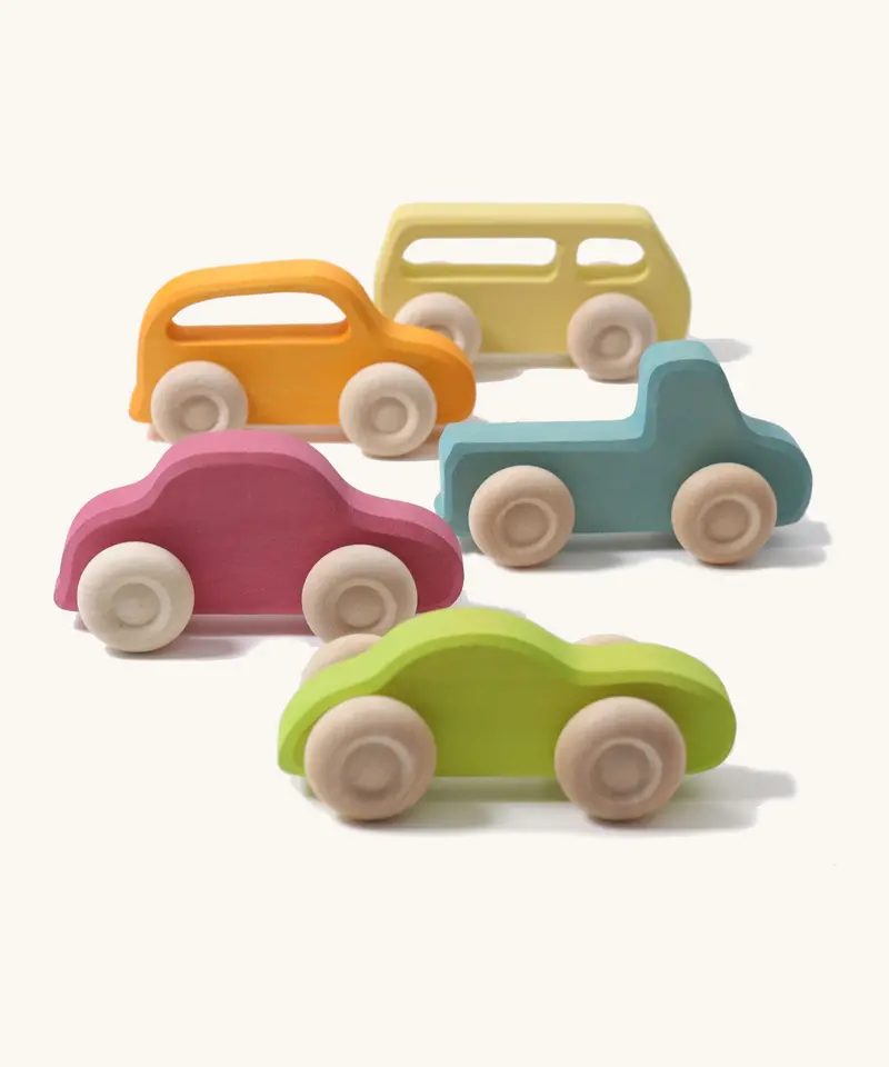 Grimm's Slim Wooden Cars Set 1