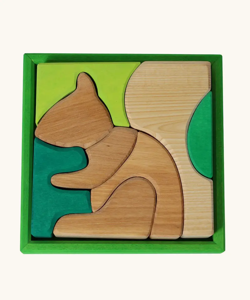 Grimm's Stacking Puzzle - Green Squirrel 1