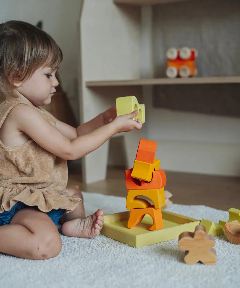 Grimm's Stacking Puzzle - Yellow Shapes 2