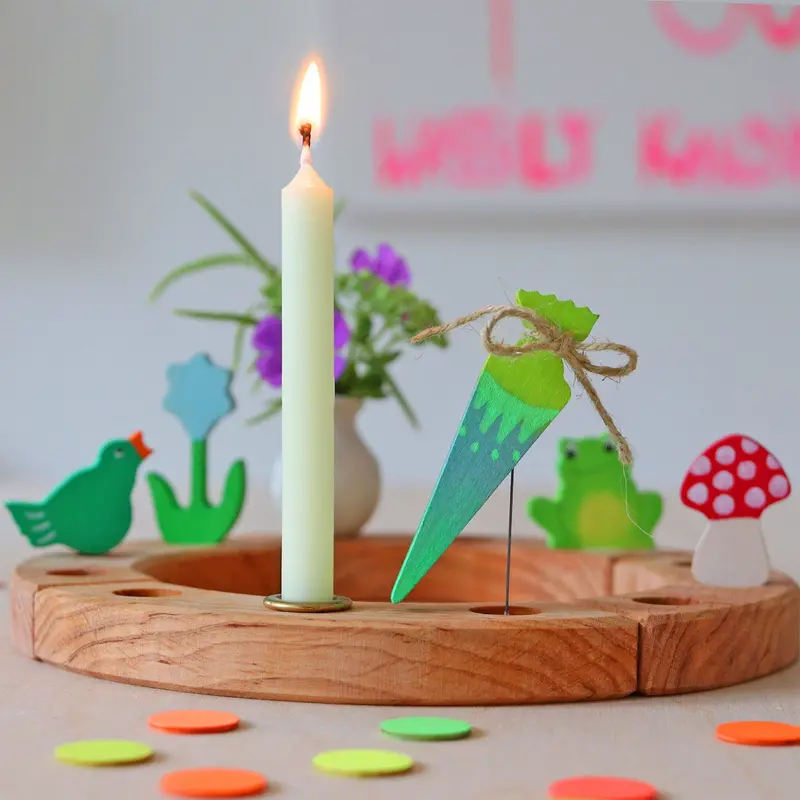 Grimm's Sweet Cone Decorative Figure - Neon Green 2