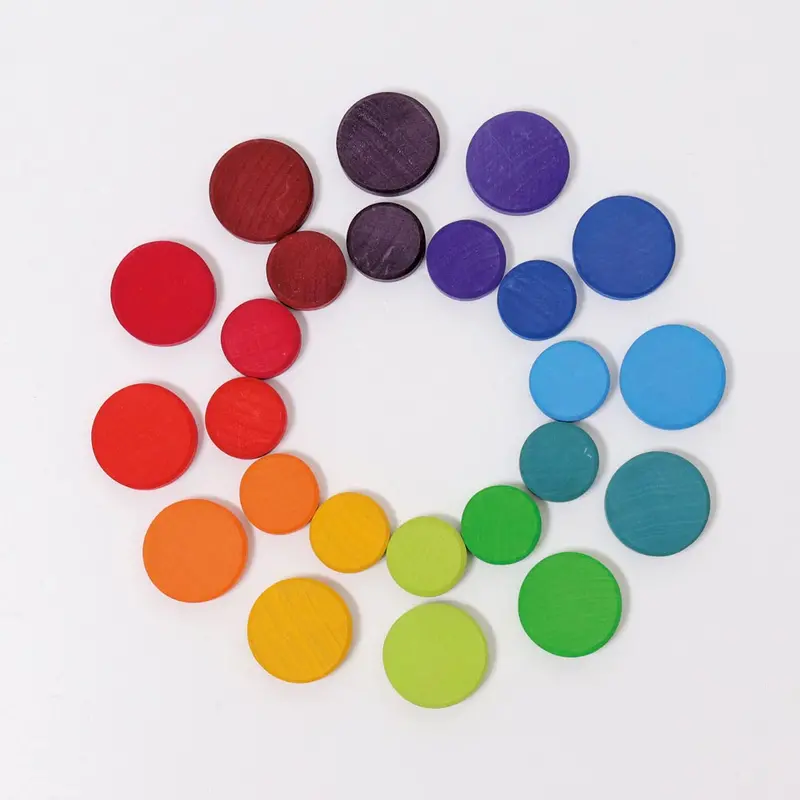 Grimm's Wooden Rainbow Coins 1