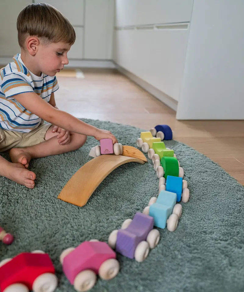 Grimm's Wooden Stacking Cars 2