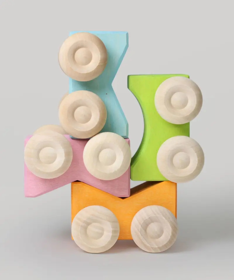 Grimm's Wooden Stacking Cars 4