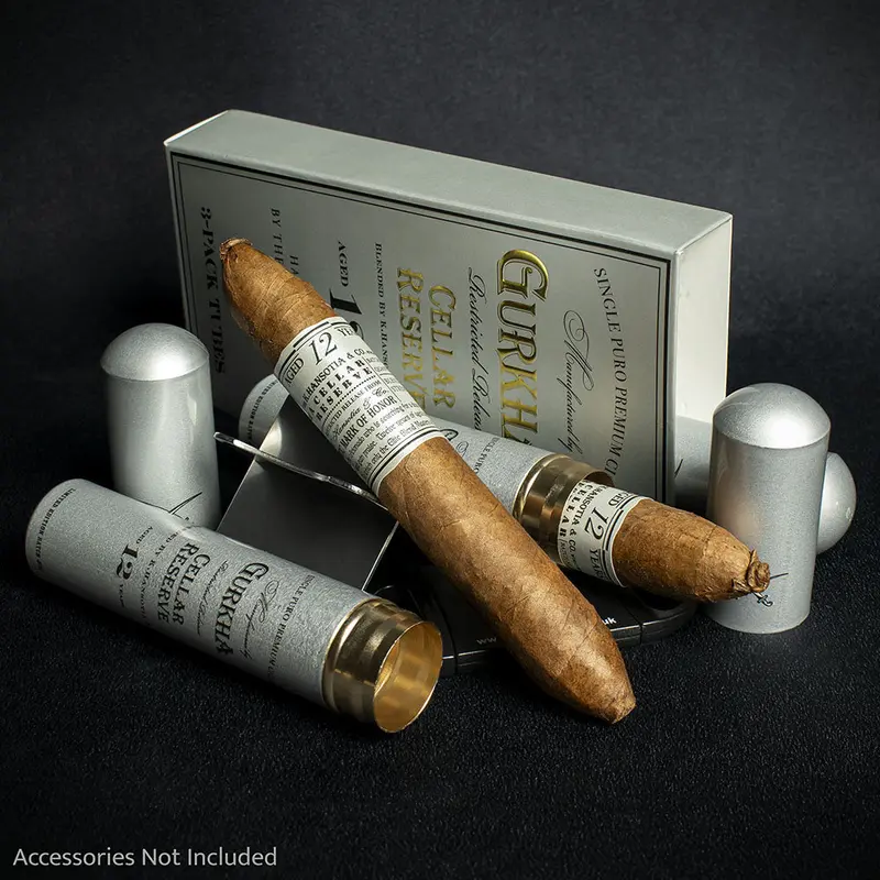Gurkha Cellar Reserve Aged 12 Years Platinum Hedonism Tubos Cigars - 3 Pack 1