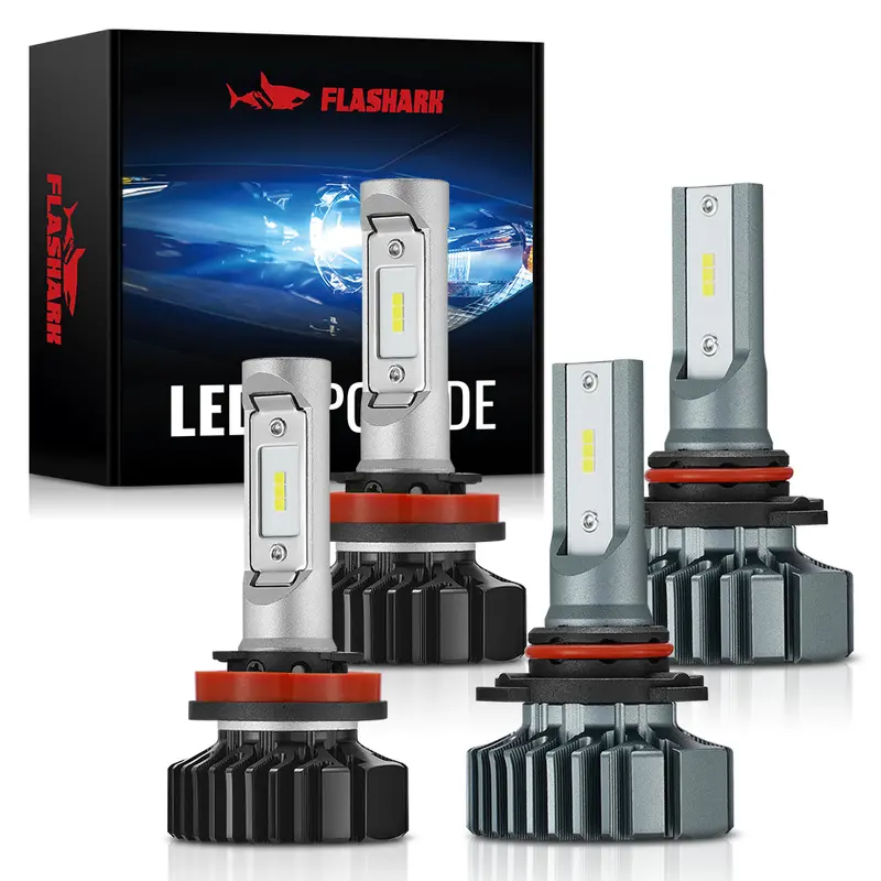 H11 9005 240W 6500K 14000Lm White Ip68 Led Headlight Bulbs 2Pcs 1