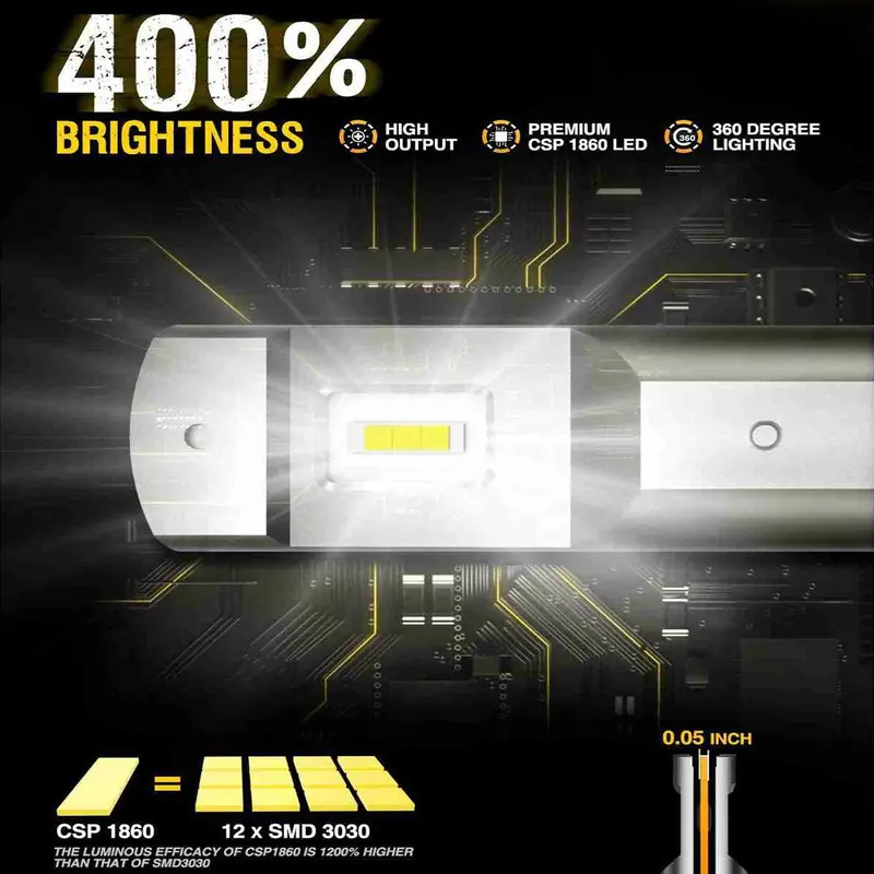 H11 H8 H9 Led Fog Light Bulbs 13W 6000Lm 6000K | 2 Bulbs 2