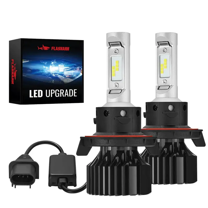 H13/9008 Led Headlight Bulbs 100W 6000K 14000Lm White Dual-Function 2Pcs For Chevrolet/Ford/Gmc//Bmv/Dodge/Honda/Nissan/Jeep 1