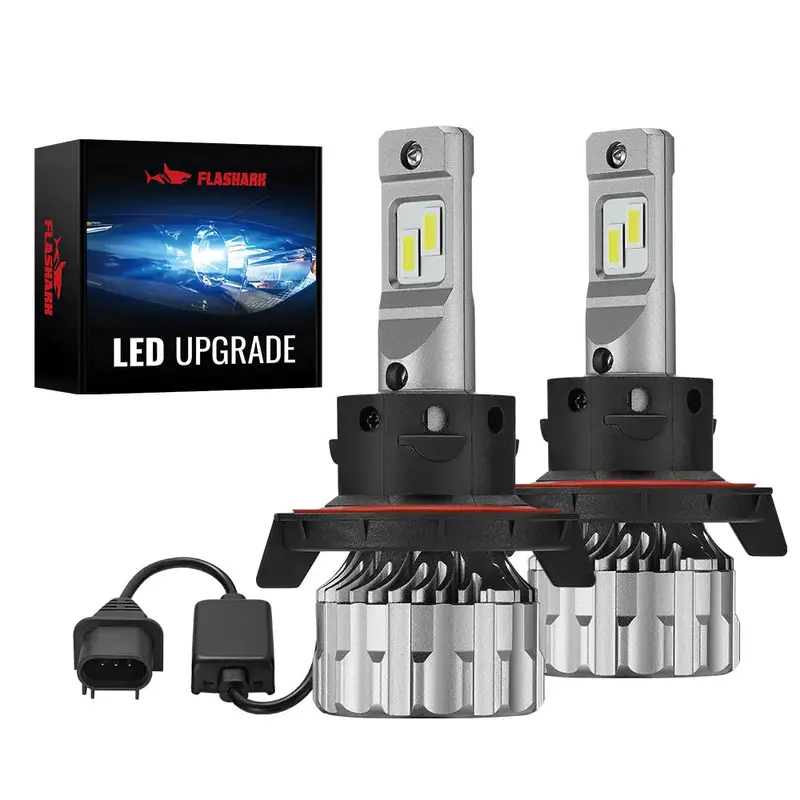 H13/9008 Led Headlight Bulbs 70W 6500K 18000Lm White Dual-Function 2Pcs For Chevrolet/Ford/Gmc//Bmv/Dodge/Honda/Nissan/Jeep 1