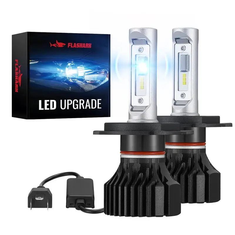 H4/9003/Hb2 Led Headlight Bulbs 100W 6000K 14000Lm White Dual-Function 2Pcs For Chevrolet/Ford/Gmc//Bmv/Dodge/Honda/Nissan/Jeep 1