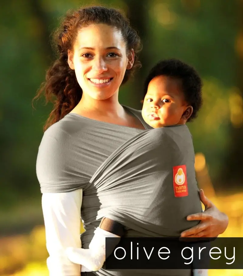 Hana Organic Baby Wrap- Shorty-Olive Grey 1