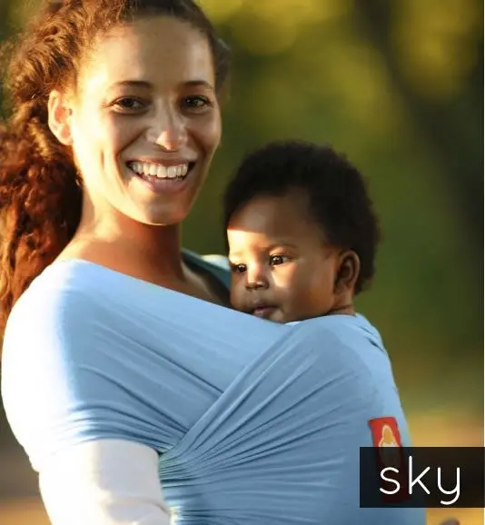 Hana Organic Baby Wrap- Shorty-Sky 1