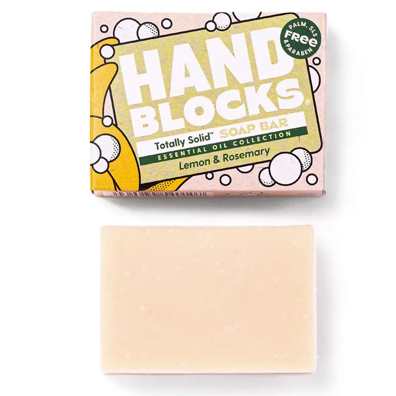 Hand Blocks Essential Oil Hand Soap Bar - Lemon & Rosemary 1