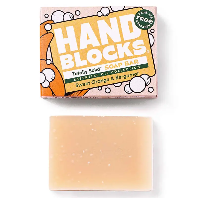 Hand Blocks Essential Oil Hand Soap Bar - Sweet Orange & Bergamot 1