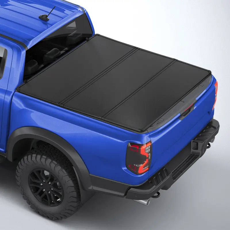 Hard Folding Tonneau Cover 6.8 Ft For 1999-2025 Ford F250 F350 Super Duty | Spelab 1