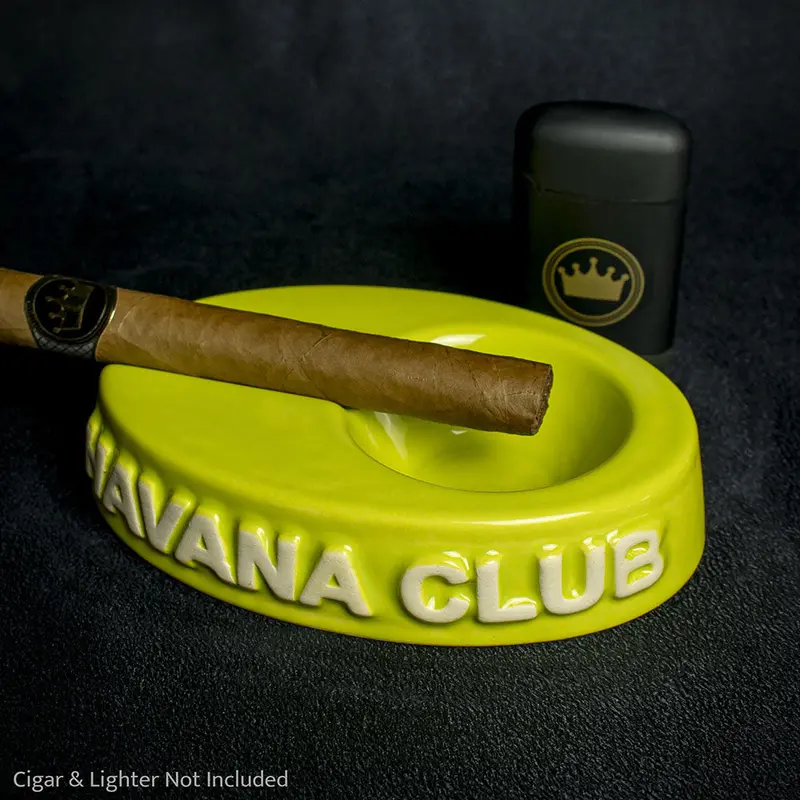 Havana Club Collection Ashtray - El Chico Single Cigar Ashtray - Fennell Green 1
