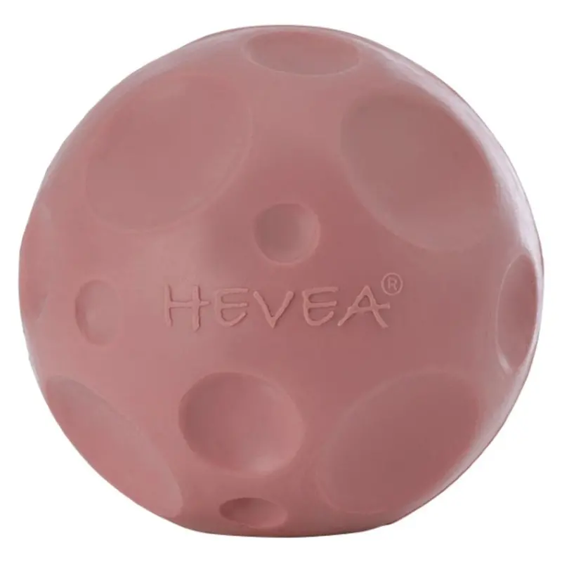 Hevea Dog Moon Ball Activity Toy - Old Rose 1