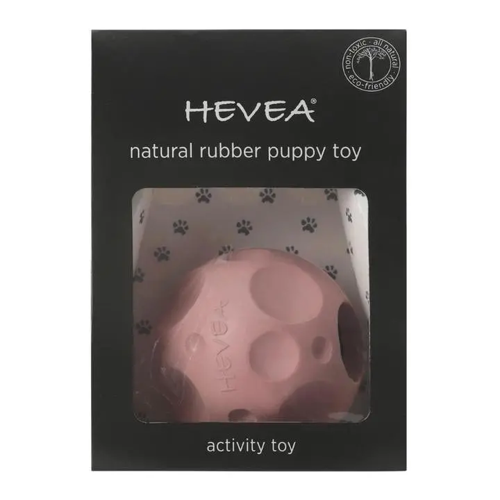 Hevea Dog Moon Ball Activity Toy - Old Rose 2
