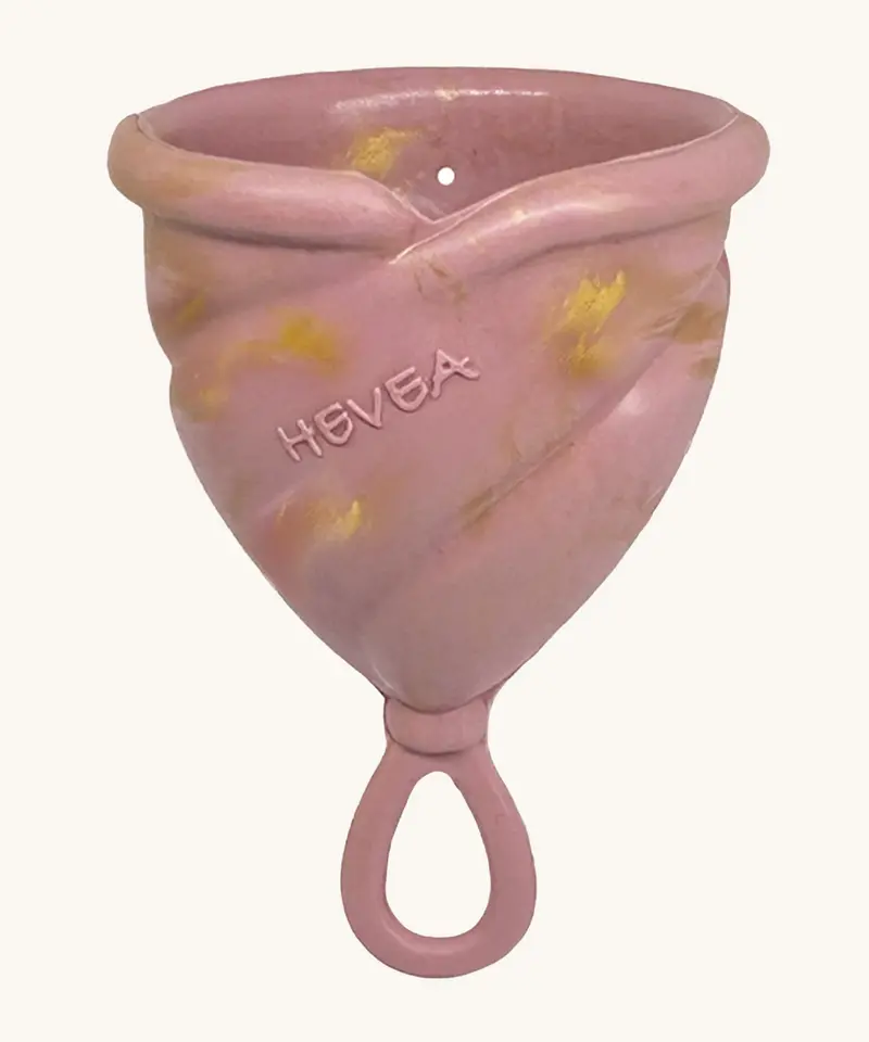 Hevea Loop Menstrual Cup Size 3 - Golden Rosewood 1