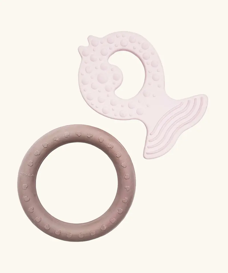 Hevea Natural Rubber Fish & Ring Teether Set 1