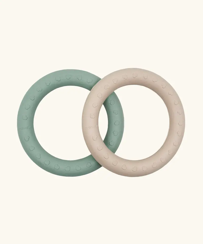 Hevea Natural Rubber Teething Ring Set 1