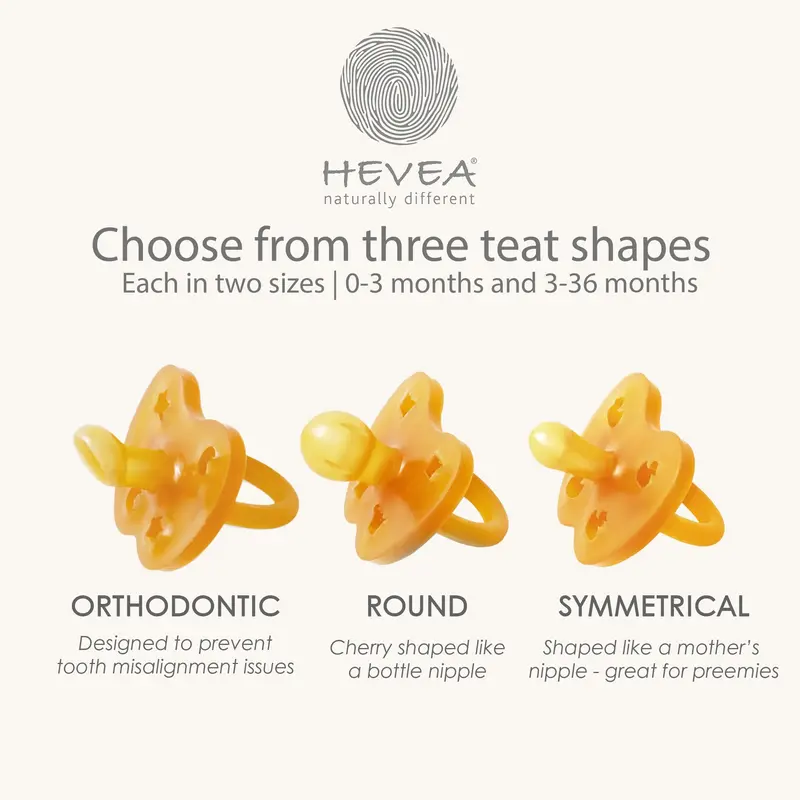 Hevea Orthodontic Baby Pacifier - 2 Pack 4