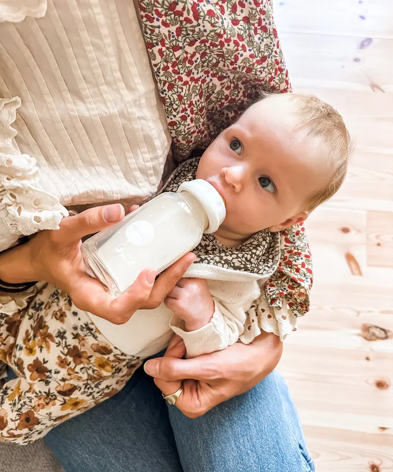 Hevea Standard Neck Glass Baby Bottle 2 Pack - 120Ml 2
