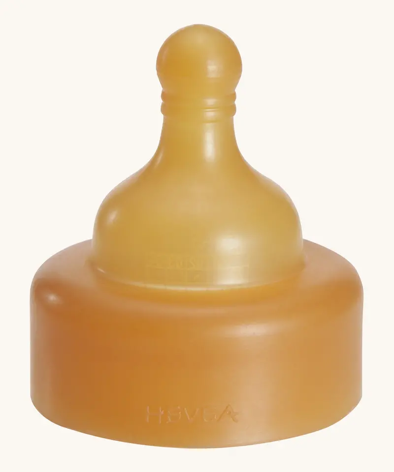 Hevea Wide Neck Baby Bottle Natural Rubber Nipple - Single 1