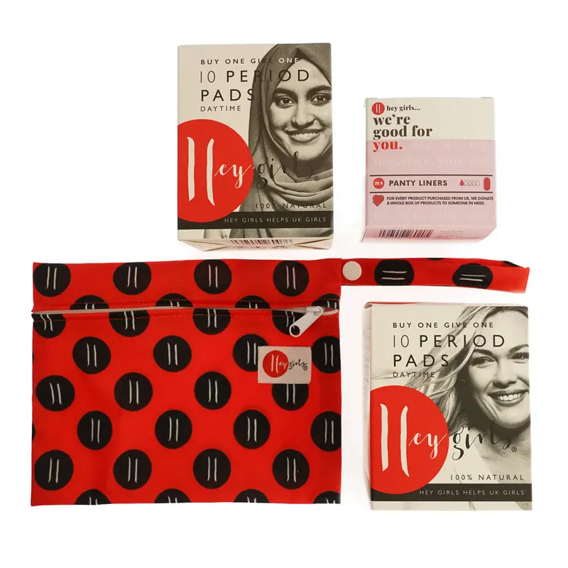Hey Girls First Period Kit - Pads & Pantyliners 1