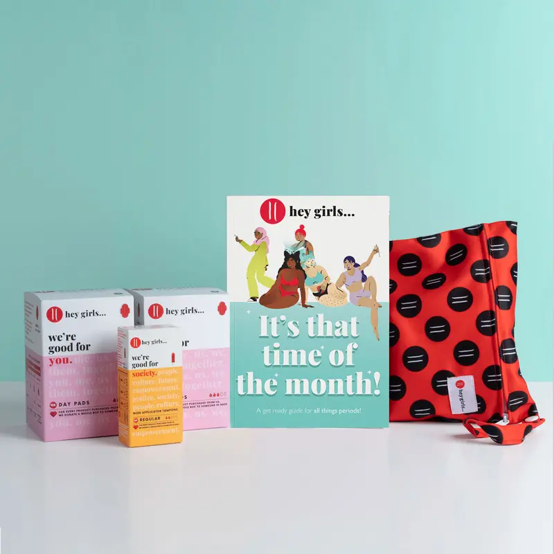 Hey Girls First Period Kit - Pads & Tampons 1
