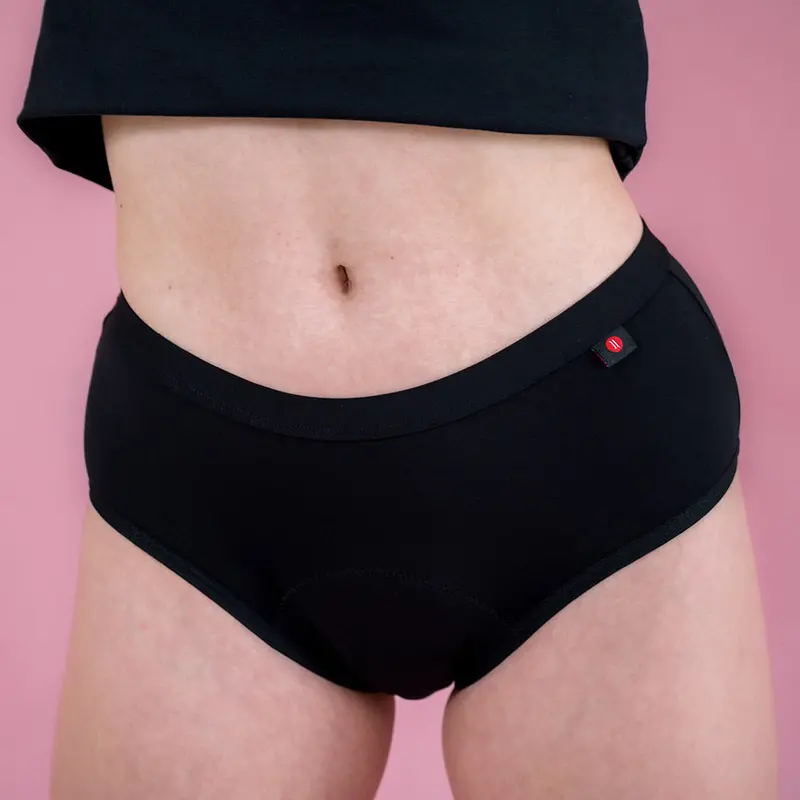 Hey Girls Mid Waist Period Pants - Black 1