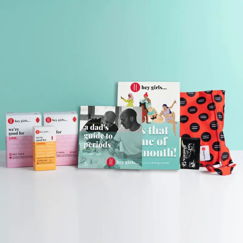 Hey Girls Pads 4 Dads Period Kit With Red Wet Bag 1