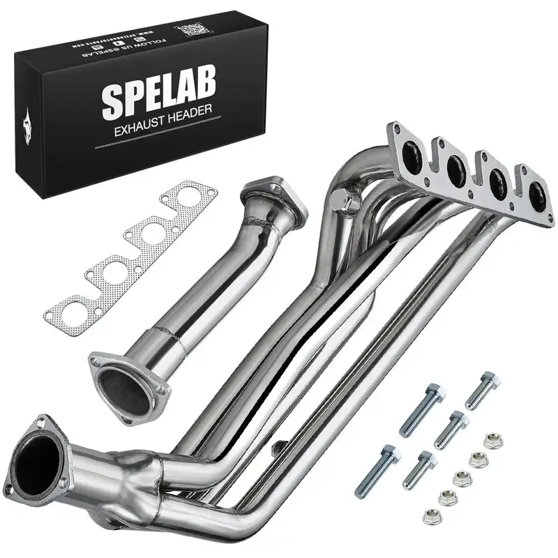 High-Flow Exhaust Header & Downpipe For 1991-1994 Nissan 240Sx 2.4L S13 Ka24de 3