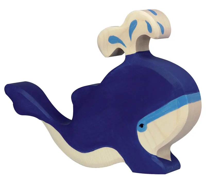 Holztiger Blue Whale With Water Fountain 1