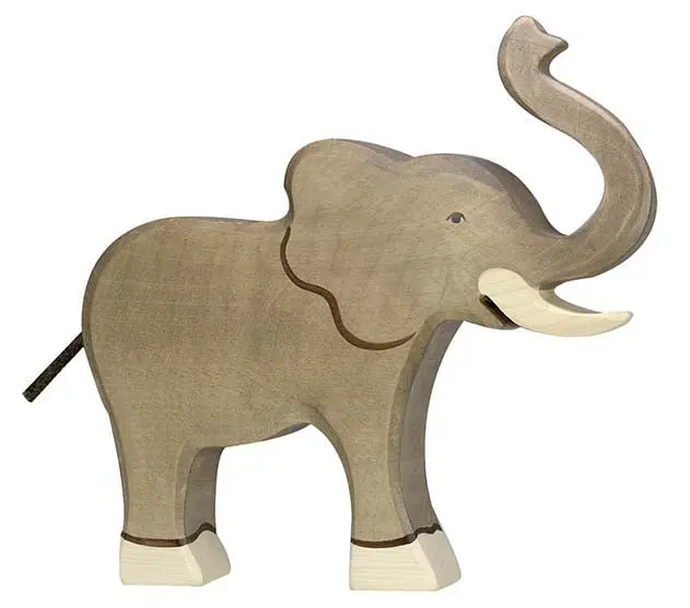 Holztiger Elephant With Raised Trunk 1