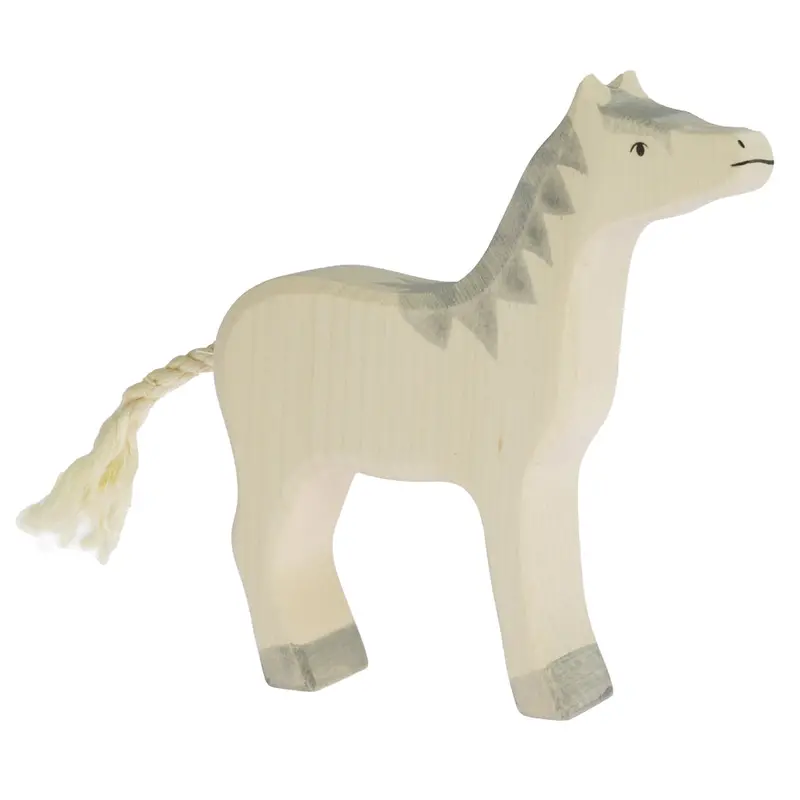 Holztiger Horse With Grey Mane - Head Raised 1
