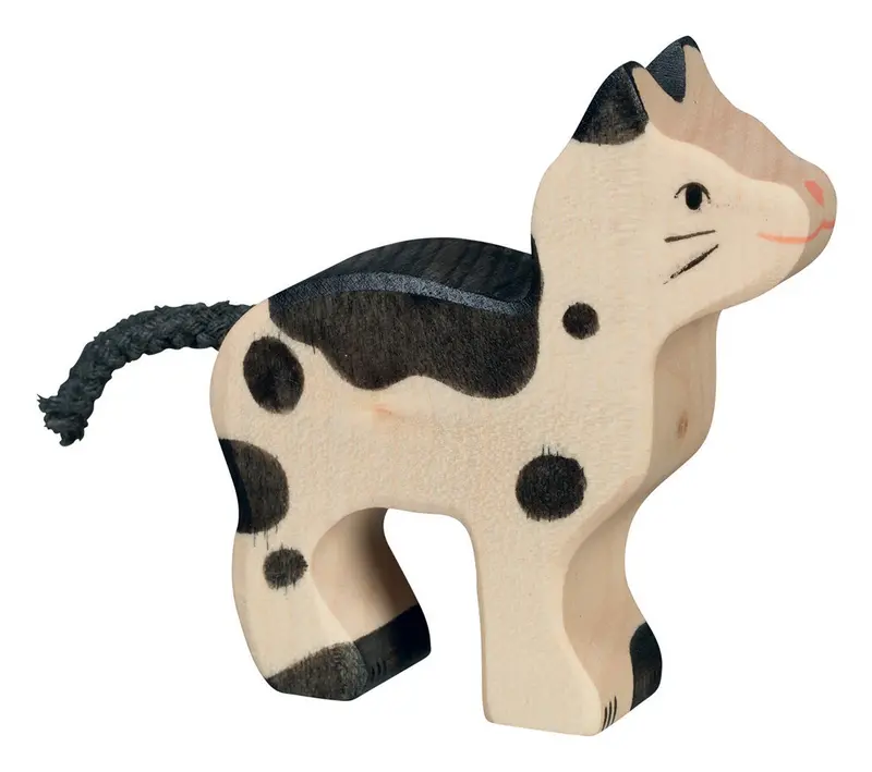 Holztiger Small Black & White Cat 1