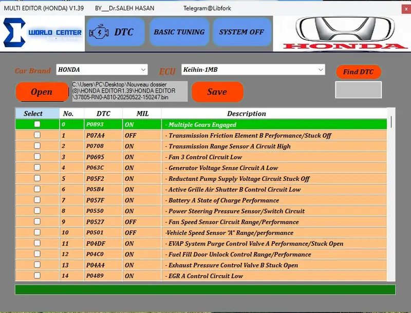 Honda Multi Editor V1.39 1