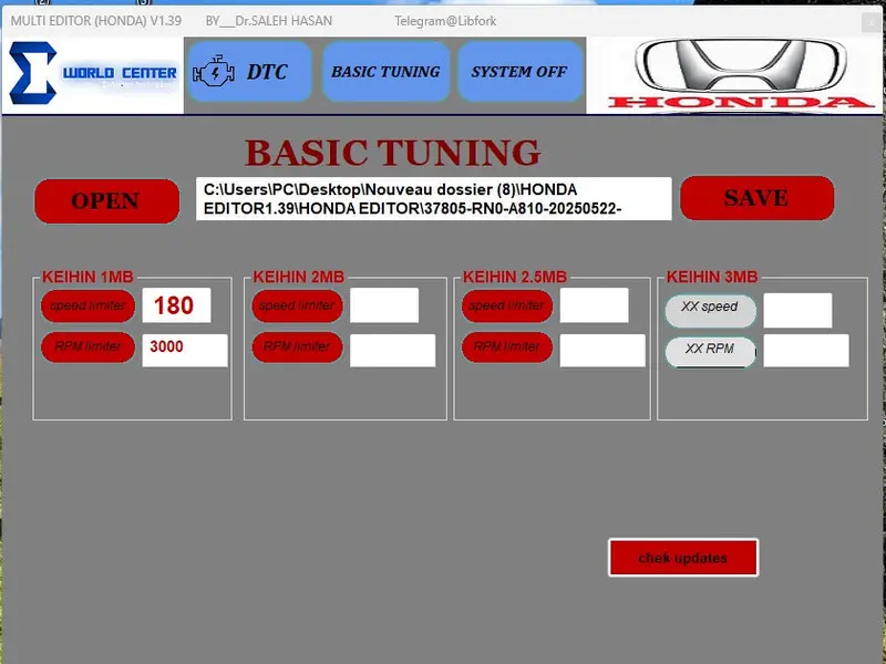 Honda Multi Editor V1.39 2