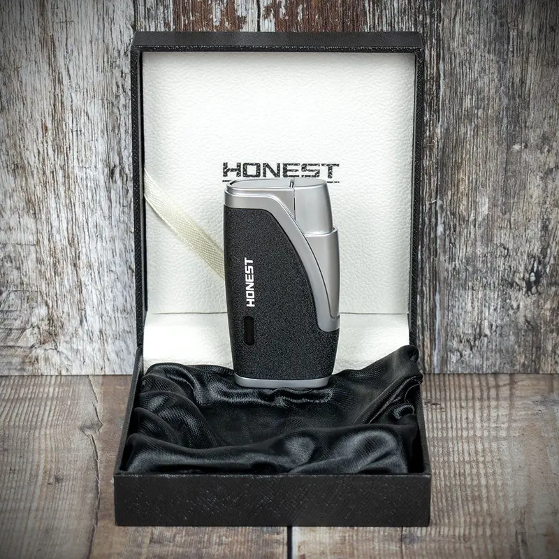 Honest Neath Cigar Lighter - Black/Chrome 1