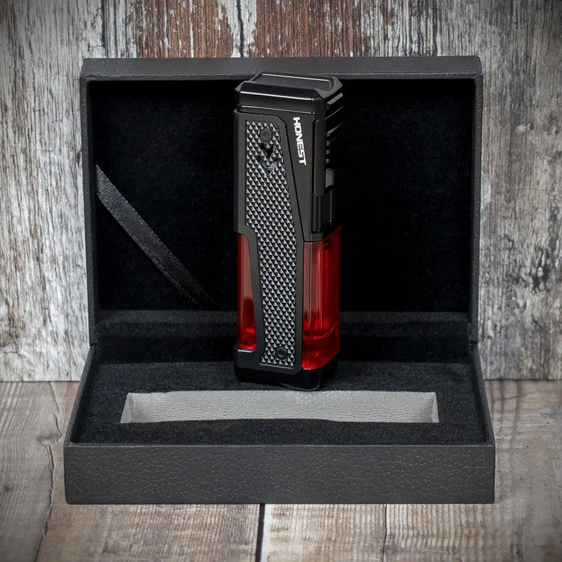 Honest Shakespeare Cigar Lighter -Black/Red 1
