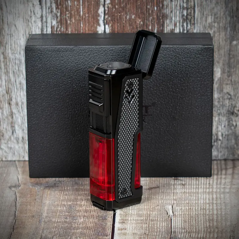 Honest Shakespeare Cigar Lighter -Black/Red 2