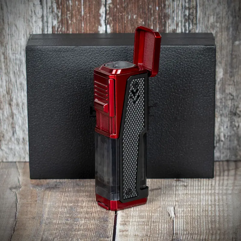Honest Shakespeare Cigar Lighter - Red/Black 2