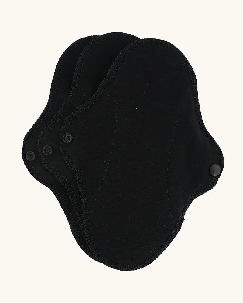 Imse Active Black Organic Cotton Panty Liners - 3 Pack 1