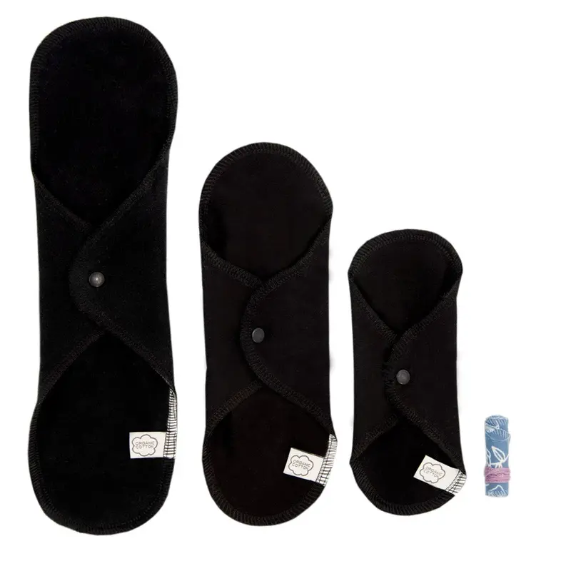 Imse Vimse Organic Cotton Menstrual Trial Kit - Black 1